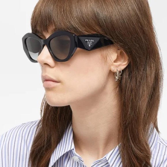 NEW PRADA PR07YS 1AB0A7 WOMEN’S SUNGLASSES PRADA SPR 07Y BLACK PRADA PR07YS - Picture 4 of 12